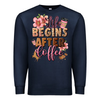 Navy life begins after coffee Premium Sweatshirt - JahusDesignShop