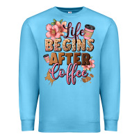Ocean Blue life begins after coffee Premium Sweatshirt - JahusDesignShop