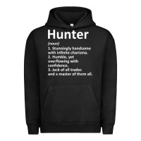 Pigment Black hunter definition personalized name funny birthday gift idea t shirt Urban Hoodie - linhVisuals