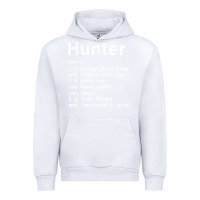 White hunter definition personalized name funny birthday gift idea t shirt Urban Hoodie - linhVisuals