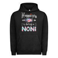 Pigment Black happiness is being a noni ever women floral decor Urban Hoodie - linhVisuals