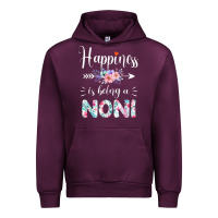 Mauve Wine happiness is being a noni ever women floral decor Urban Hoodie - linhVisuals