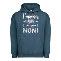 Pigment Midnight Navy happiness is being a noni ever women floral decor Urban Hoodie - linhVisuals