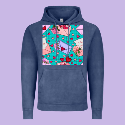 Valentines Day Love Letter And Envelope Vintage Hoodie Designed By Bundleandbundleshop