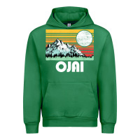 Emerald ojai california mountains & sun retro 80s graphic Urban Hoodie - linhVisuals