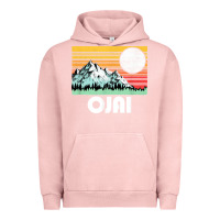 Pigment Salmon ojai california mountains & sun retro 80s graphic Urban Hoodie - linhVisuals