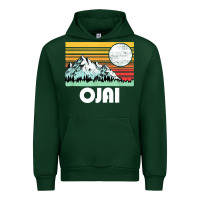 Forest Green ojai california mountains & sun retro 80s graphic Urban Hoodie - linhVisuals
