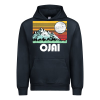 Navy ojai california mountains & sun retro 80s graphic Urban Hoodie - linhVisuals