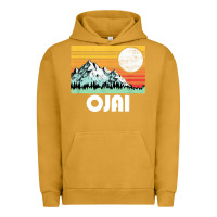 Pigment Peanut Butter ojai california mountains & sun retro 80s graphic Urban Hoodie - linhVisuals