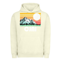 Pigment Pistachio ojai california mountains & sun retro 80s graphic Urban Hoodie - linhVisuals