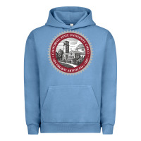 Pigment Pebble Blue csu chico seal Urban Hoodie - linhVisuals