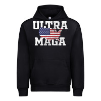 Black ULTRA MAGA Urban Hoodie - linhVisuals
