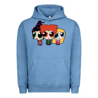 Pigment Pebble Blue power puff girls Urban Hoodie - linhVisuals