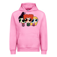 Fuchsia Pink power puff girls Urban Hoodie - linhVisuals