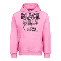 Fuchsia Pink black girls rock Urban Hoodie - linhVisuals