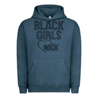 Pigment Midnight Navy black girls rock Urban Hoodie - linhVisuals