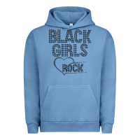 Pigment Pebble Blue black girls rock Urban Hoodie - linhVisuals