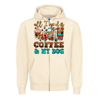 All I Need Is Coffee And My Dog Zipper Hoodie | Teevron
