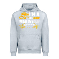 Heather Grey i'm a bus driver what is your superpower driving school bus t shirt Urban Hoodie - linhVisuals