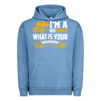 Pigment Pebble Blue i'm a bus driver what is your superpower driving school bus t shirt Urban Hoodie - linhVisuals