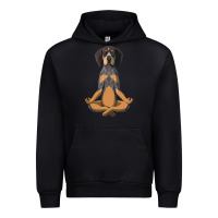 Black yoga fitness bluetick coonhound dog 363 bodybuilding Urban Hoodie - linhVisuals