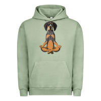 Pigment Oil Green yoga fitness bluetick coonhound dog 363 bodybuilding Urban Hoodie - linhVisuals