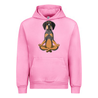 Fuchsia Pink yoga fitness bluetick coonhound dog 363 bodybuilding Urban Hoodie - linhVisuals