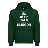 Forest Green keep calm and klingon Urban Hoodie - linhVisuals