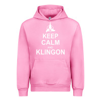 Fuchsia Pink keep calm and klingon Urban Hoodie - linhVisuals