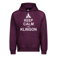 Mauve Wine keep calm and klingon Urban Hoodie - linhVisuals