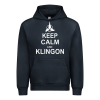 Navy keep calm and klingon Urban Hoodie - linhVisuals
