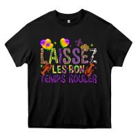 Black Loissez les bon temps rouler with balloon Heavy Core Tee - HowdyJamesFarm