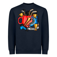 Navy hockey coffee Heavyweight Sweatshirt - AdoDesignShop