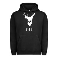 Pigment Black knights who say ni Urban Hoodie - linhVisuals