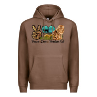 Chestnut Peace Love Persian Cat Premium Hoodie - LillyAllenDesigns