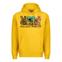 Lemon Peace Love Persian Cat Premium Hoodie - LillyAllenDesigns