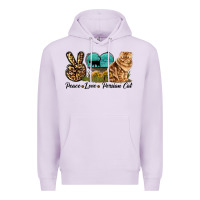Lilac Peace Love Persian Cat Premium Hoodie - LillyAllenDesigns