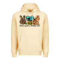 Pina Colada Peace Love Persian Cat Premium Hoodie - LillyAllenDesigns