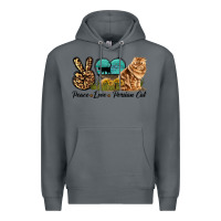 Rock Peace Love Persian Cat Premium Hoodie - LillyAllenDesigns