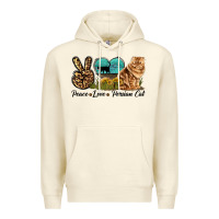 Sandshell Peace Love Persian Cat Premium Hoodie - LillyAllenDesigns