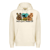 Tofu Peace Love Persian Cat Premium Hoodie - LillyAllenDesigns