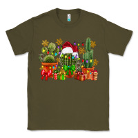 Army Green christmas cactus Classic Tee - CowGirlArtShop
