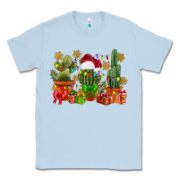 Dusty Blue christmas cactus Classic Tee - CowGirlArtShop
