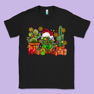 Christmas Cactus Classic Tee Designed By Cowgirlartshop
