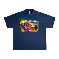 Navy Autism accept understand love Urban Heavy Tee - FaDigitalArtStudio