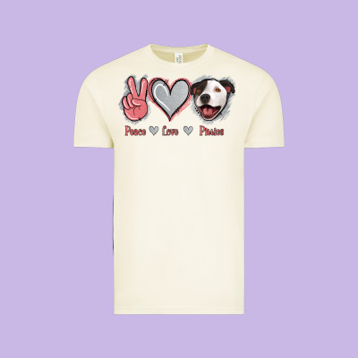 Peace Love Pitties Vintage Tee Designed By Jasminsmagicworld