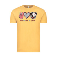 Vintage Mustard Peace Love Pitties Vintage Tee - Jasminsmagicworld