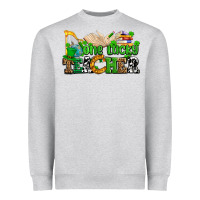 Heather Grey one lucky teacher Heavyweight Sweatshirt - AdoDesignShop