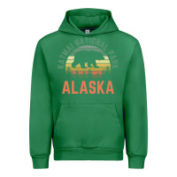 Emerald katmai national park alaska bear hiking travel nature retro pullover h Urban Hoodie - linhVisuals