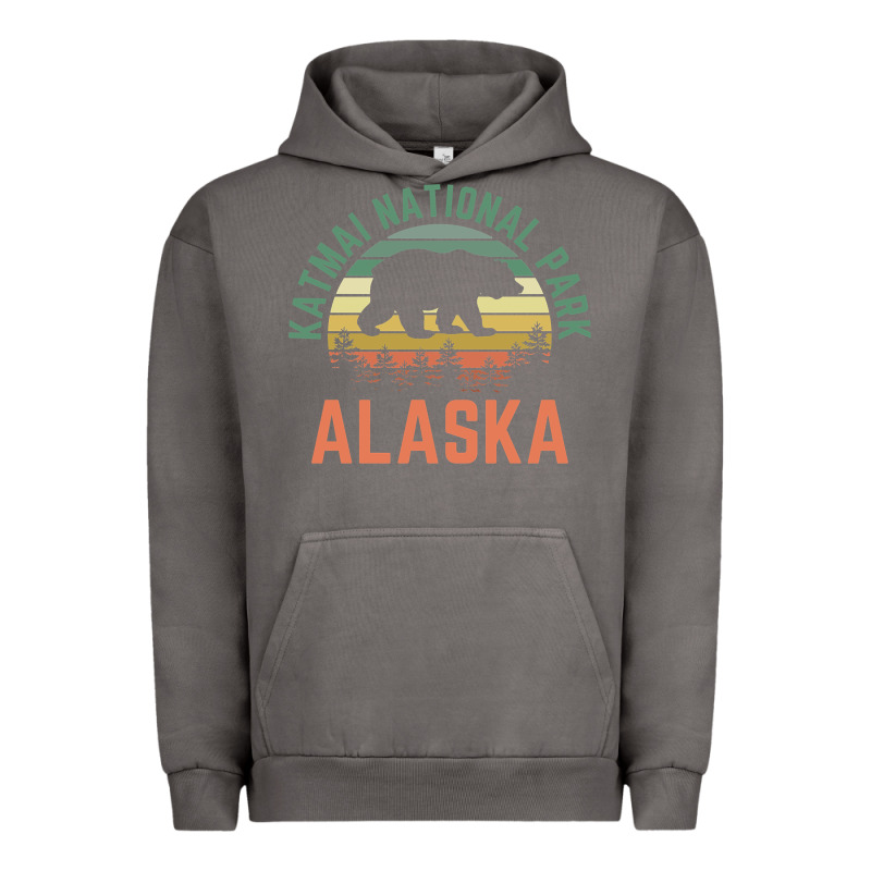 Katmai National Park Alaska Bear Hiking Travel Nature Retro Pullover H Urban Hoodie by linhVisuals | Teevron